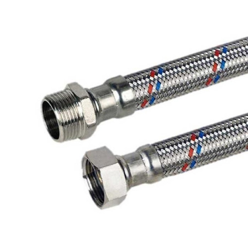 Гибкая подводка Tucai в стальной оплетке, 20 см, 1/2", вн. - нар. (3905)