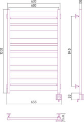 Электрический полотенцесушитель Сунержа Центурион 1000х600