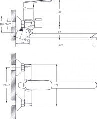 Смеситель для ванны Rush Gozo GZ3735-51