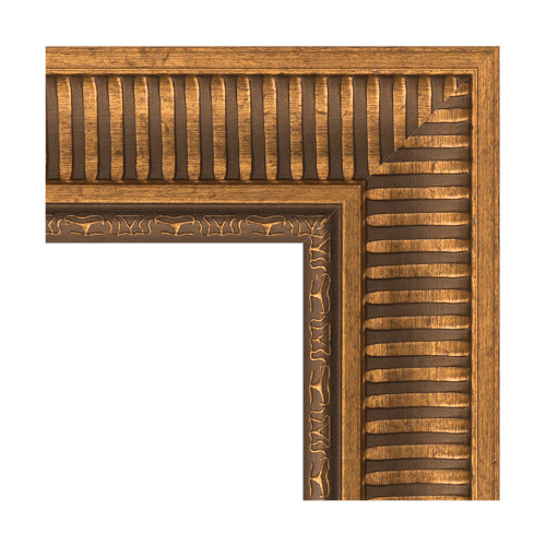 Зеркало настенное с фацетом EVOFORM в багетной раме бронзовый акведук, 57х117 см, BY 3492