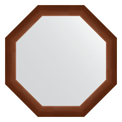 Зеркало настенное Octagon EVOFORM в багетной раме орех, 67х67 см, BY 3992