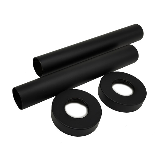 Комплект декоративных трубок SR Rubinetterie L160 x ?18-20-1/2”, цвет чёрный матовый