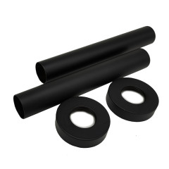 Комплект декоративных трубок SR Rubinetterie L160 x ?18-20-1/2”, цвет чёрный матовый