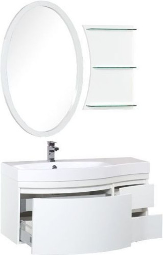 Мебель для ванной Aquanet Опера 115 L белый (3 ящика)