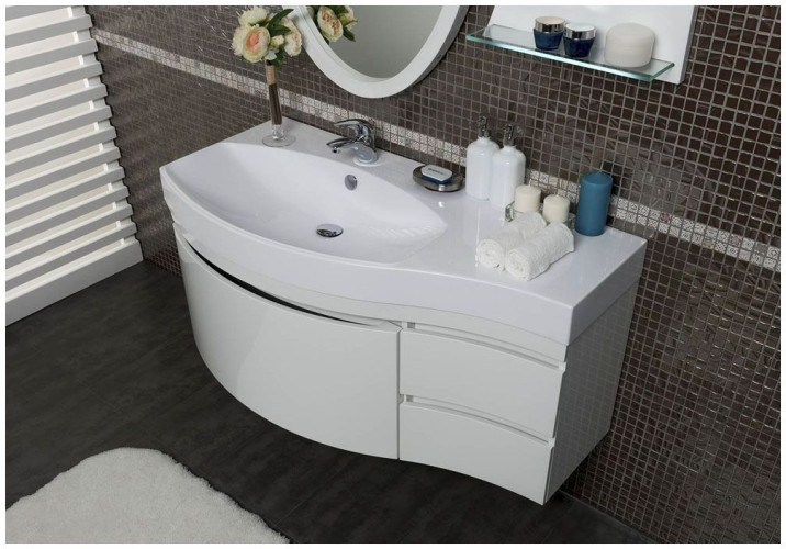 Мебель для ванной Aquanet Опера 115 L белый (3 ящика)