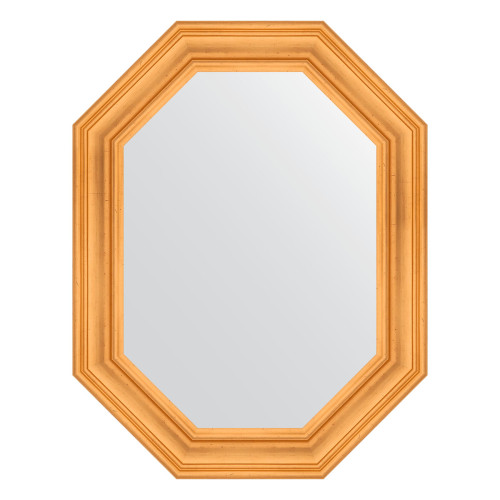 Зеркало настенное Polygon EVOFORM в багетной раме травленое золото, 69х89 см, BY 7207