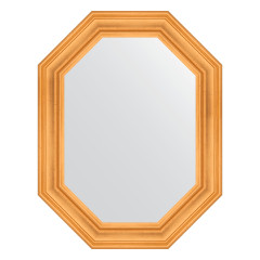 Зеркало настенное Polygon EVOFORM в багетной раме травленое золото, 69х89 см, BY 7207