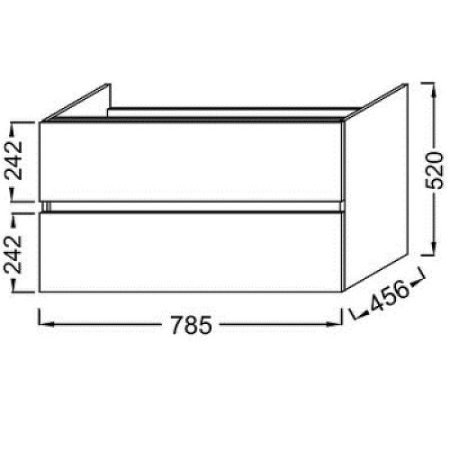 Тумба под раковину Jacob Delafon Tolbiac подвесная, Белый лак (80 EB2382-J5)