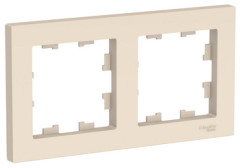 2-постовая РАМКА, универсальная, БЕЖЕВЫЙ Schneider Electric ATLASDESIGN ATN000202
