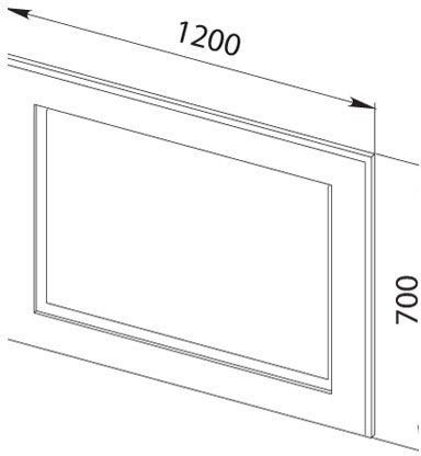 Зеркало Aquanet Мадонна 90 эбен