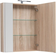 Зеркало-шкаф Aquanet Августа 75 дуб сонома