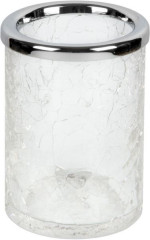 Surya Crystal, стакан 7х7хh10 см, эффект битого стекла, цвет хром