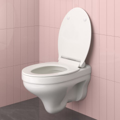 Унитаз подвесной BERGES ALBIT S Rimless 52 см, сиденье Top Slim SO, микролифт, быстросъем