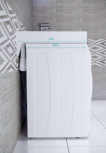 Раковина над стиральной машиной Paulmark WINKEN 740431, белая, 60х60, с комплектом, Paulmark