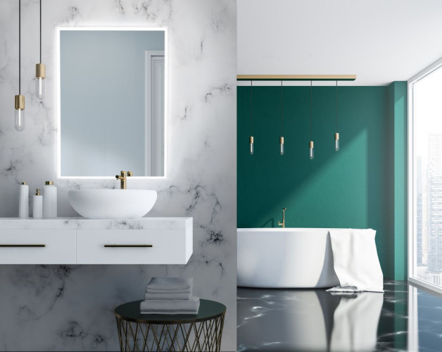 Xpertials AMIRA, прямоугольное зеркало 100х80 см, LED свет, вкл/выкл с диммером