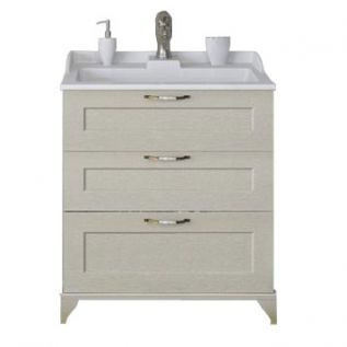 Тумба под раковину AQUATON Леон 65 Н напольная, дуб бежевый (1A194601LBPR0)