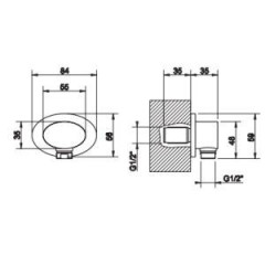 Излив для шланга Gessi Ovale 23169.031