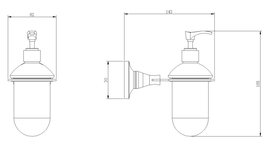Дозатор для жидкого мыла 0,3л. RUSH Corsica (CO42810)