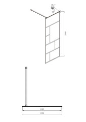 Душевая перегородка Ambassador Walk-in 15031215 (1200x2000)