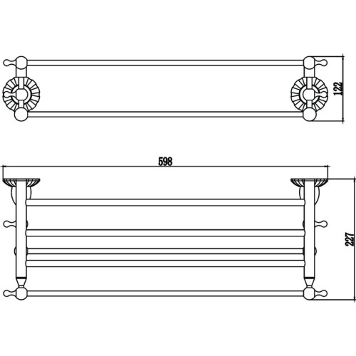 Полка для полотенец 60 см Savol S-08944C бронза
