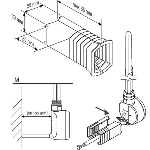 Аксессуар для скрытия кабеля (белый RAL9016, пластик)