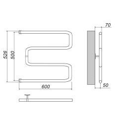 Полотенцесушитель ГРОТА KAMELO 50/60