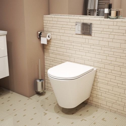 Унитаз подвесной безободковый OWL Vind Ruta-H с сиденьем DP микролифт