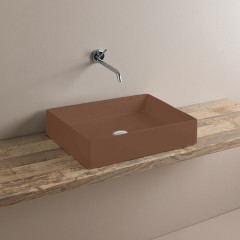 Раковина Artceram Scalino 550*380*115 отверстия для смесителя-отсутствуют Brown tortora