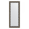 Зеркало настенное с фацетом EVOFORM в багетной раме серебряный бамбук, 58х143 см, BY 1166