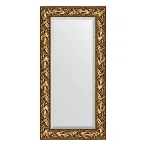 Зеркало настенное с фацетом EVOFORM в багетной раме Византия золото, 59х119 см, BY 3493