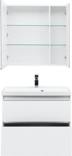 Мебель для ванной Aquanet Гласс 80 белый