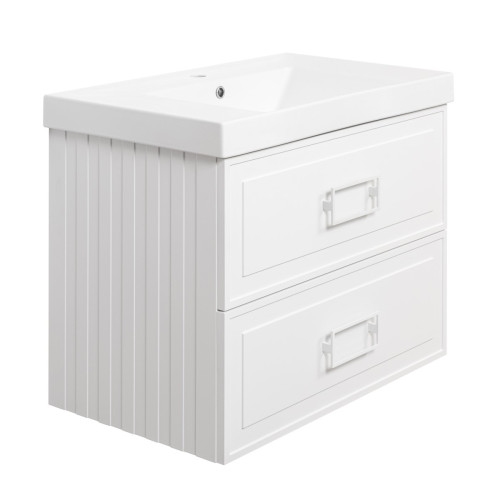 Тумба под раковину подвесная La Fenice Cubo TWIN FNC-01-CUB-B-80-2, белая