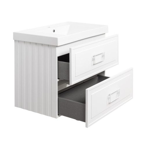 Тумба под раковину подвесная La Fenice Cubo TWIN FNC-01-CUB-B-80-2, белая