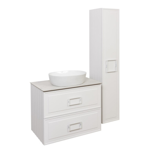 Тумба под раковину подвесная La Fenice Cubo TWIN FNC-01-CUB-B-80-2, белая