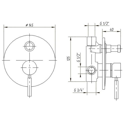 Смеситель для душа Migliore Fortis ML.FRT-5272.CR