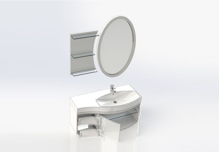 Мебель для ванной Aquanet Опера 115 R белый (2 дверцы 2 ящика)