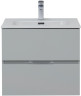Тумба с раковиной Aquanet Алвита New 60 2 ящика, серый