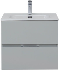 Тумба с раковиной Aquanet Алвита New 60 2 ящика, серый