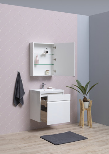 Тумба с раковиной Aquanet Палермо 60 белый