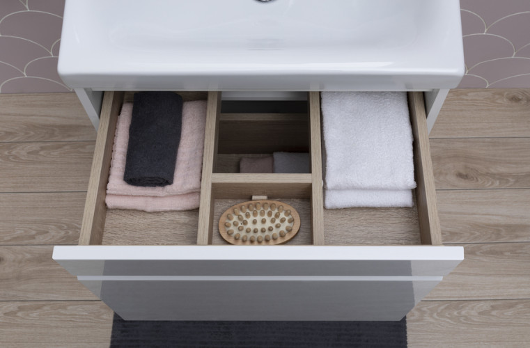 Тумба с раковиной Aquanet Палермо 60 белый