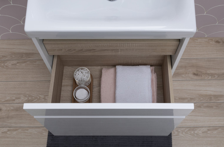 Тумба с раковиной Aquanet Палермо 60 белый