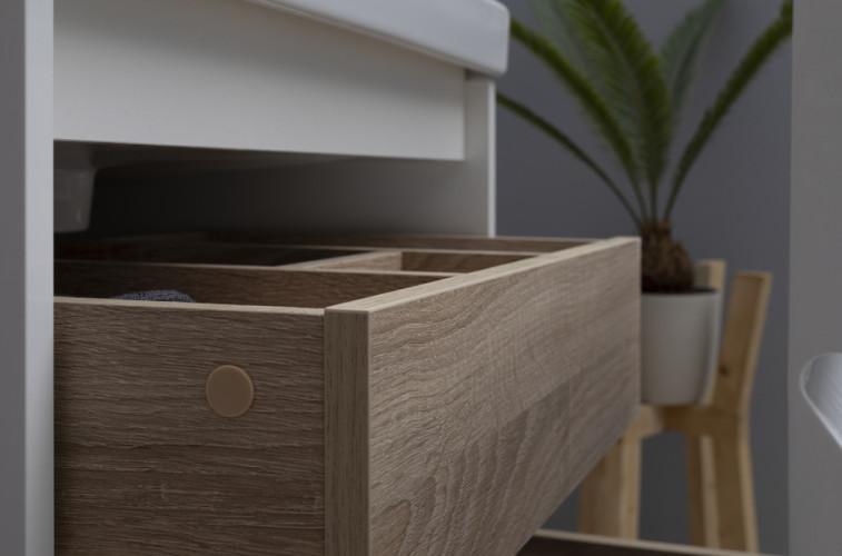 Тумба с раковиной Aquanet Палермо 60 белый