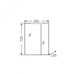 Зеркальный шкаф СанТа Стандарт 60 с подсветкой
