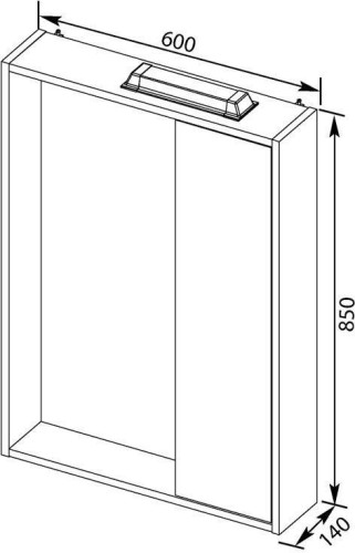 Зеркало-шкаф Aquanet Клио 60 белый