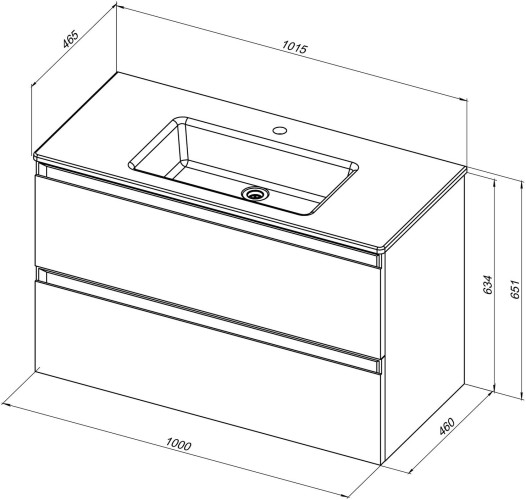 Тумба под раковину Allen Brau Eclipse 1.E1003.PWM 100 рapyrus white matt