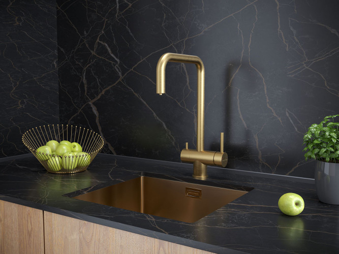 Смеситель для кухни Paulmark Wetter, брашированное золото, We213030-BG, Paulmark