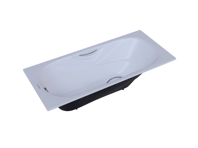 Ванна чугунная эмалированная AQUATEK AQ8070FH-00 ГАММА 1700x750 мм в комплекте с 4-мя ножками и 2-мя ручками