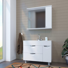 Тумба под раковину Elen-90 MIXLINE Этьен-90 с корзиной (541138)