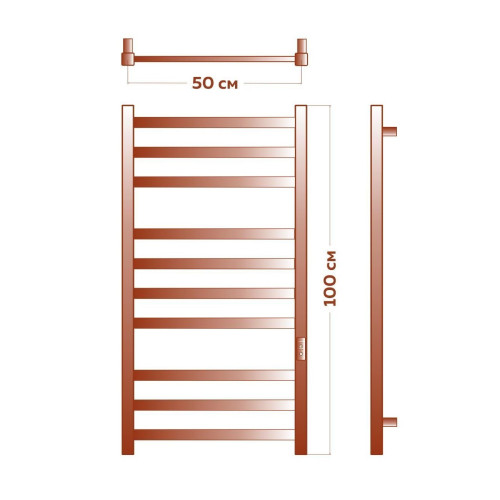 Полотенцесушитель электрический (лесенка) Bauedge Hotel DB-0011, 50x100 см