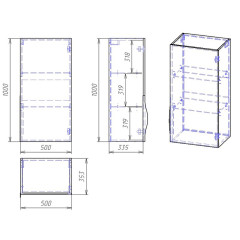 Шкаф-пенал Alvaro Banos Alma 50 правосторонний